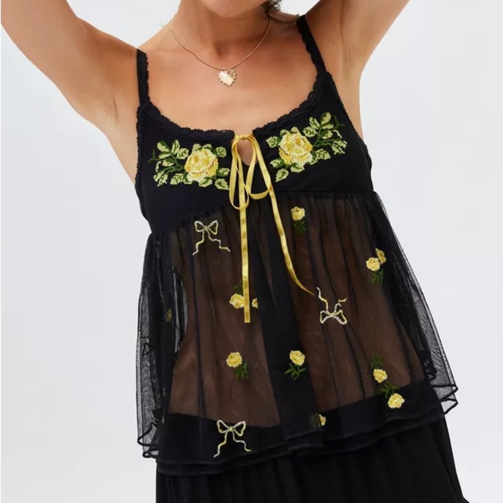 Urban Outfitters Kimchi Blue Faith Embroidered tank top